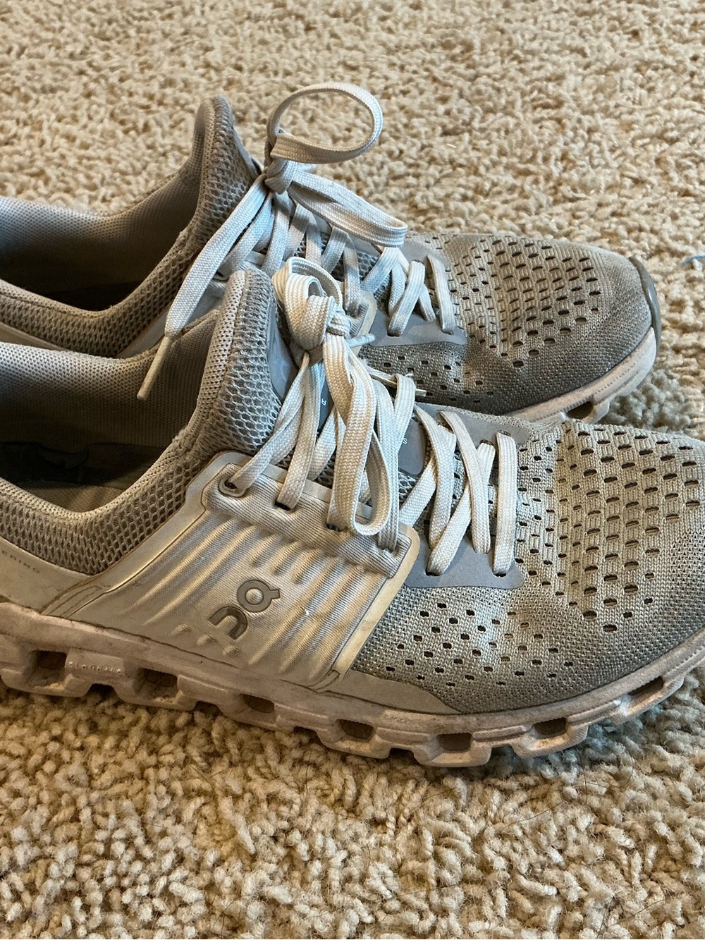 On Running Women's Cloud Sneakers in Light Gray